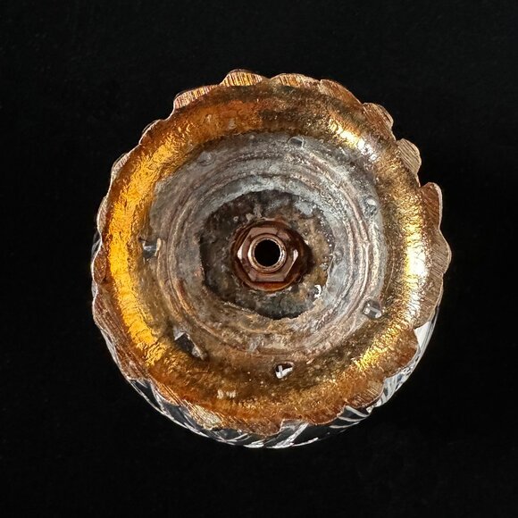 Vintage Hollywood Regency Crystal Cut Glass Pedestal Bowl / Trinket Dish. - Picture 9 of 9